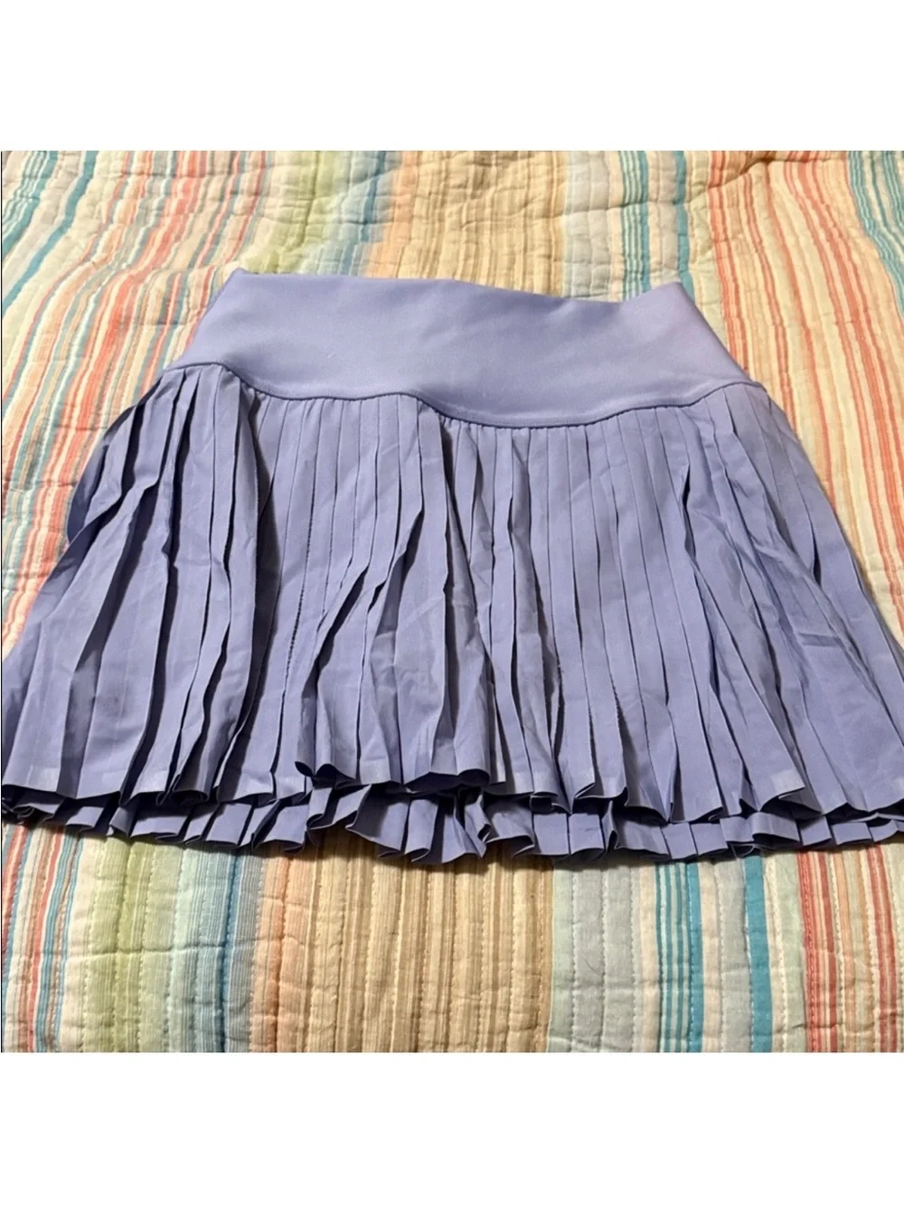 ALO Yoga Lavender Pleated Mini Skirt